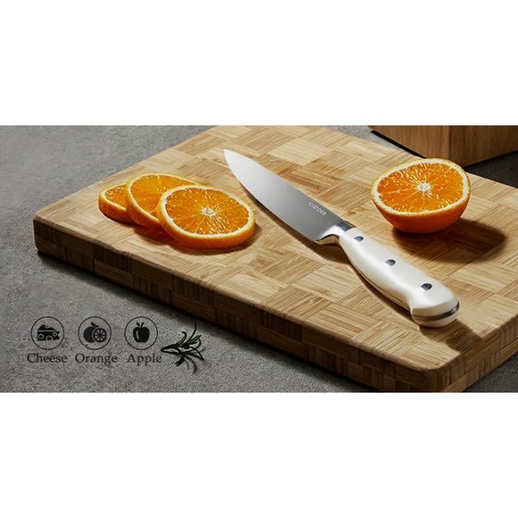 CAROTE 14 Pieces Knife Set W/ Wooden Block Stainless Steel Knives Dishwasher NEW - Picture 12 of 14